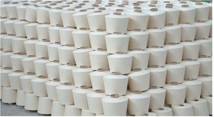 供應(yīng)廠家直銷40s/1腈棉混紡紗線(a50/c50)本白 高